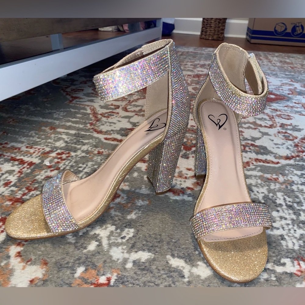 Size 7.5 sparkled heels.